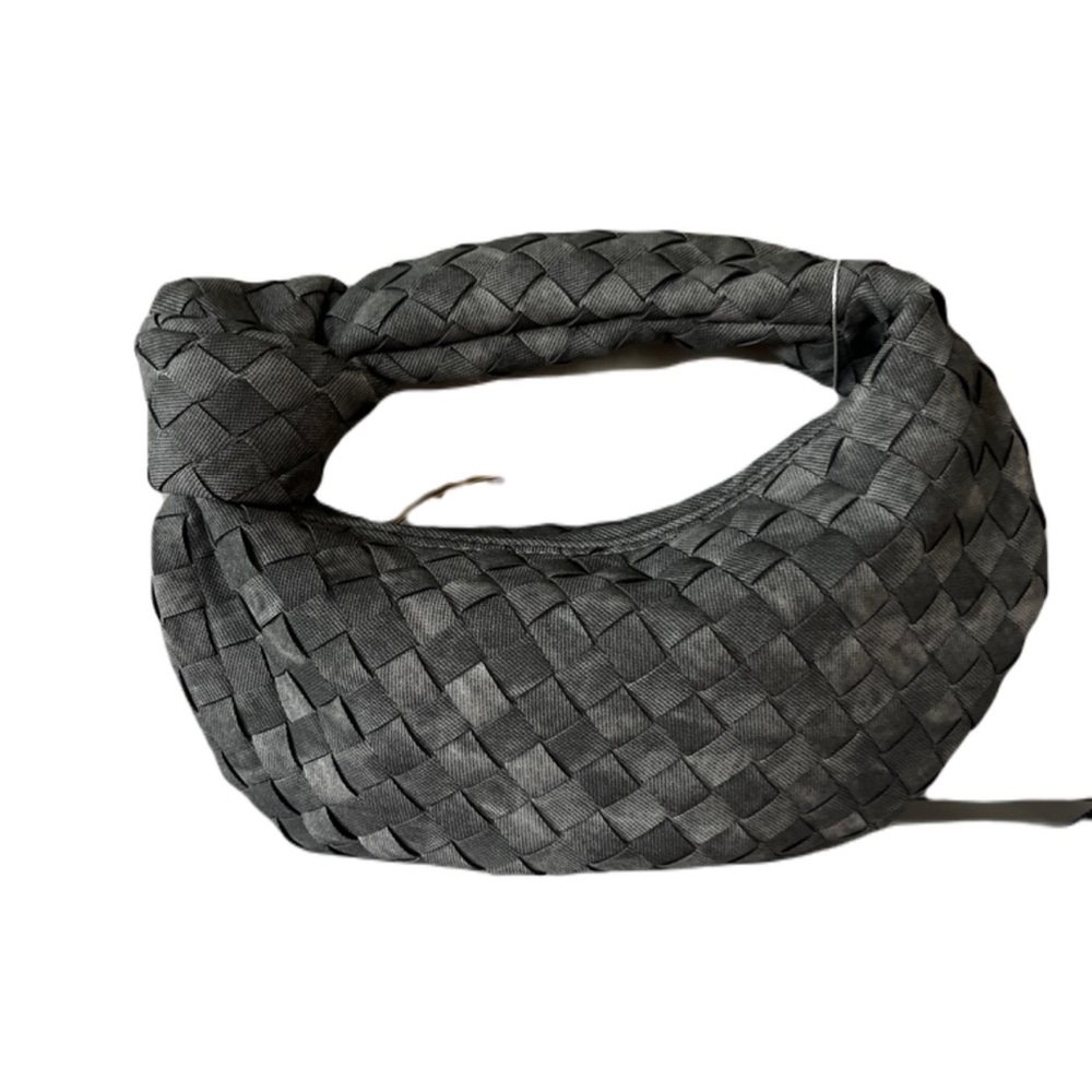 Grey denim vegan knot bag